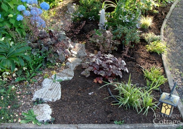 weed-free flower bed-right front