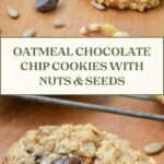 oatmeal chocolate chip cookies Pinterest pin image