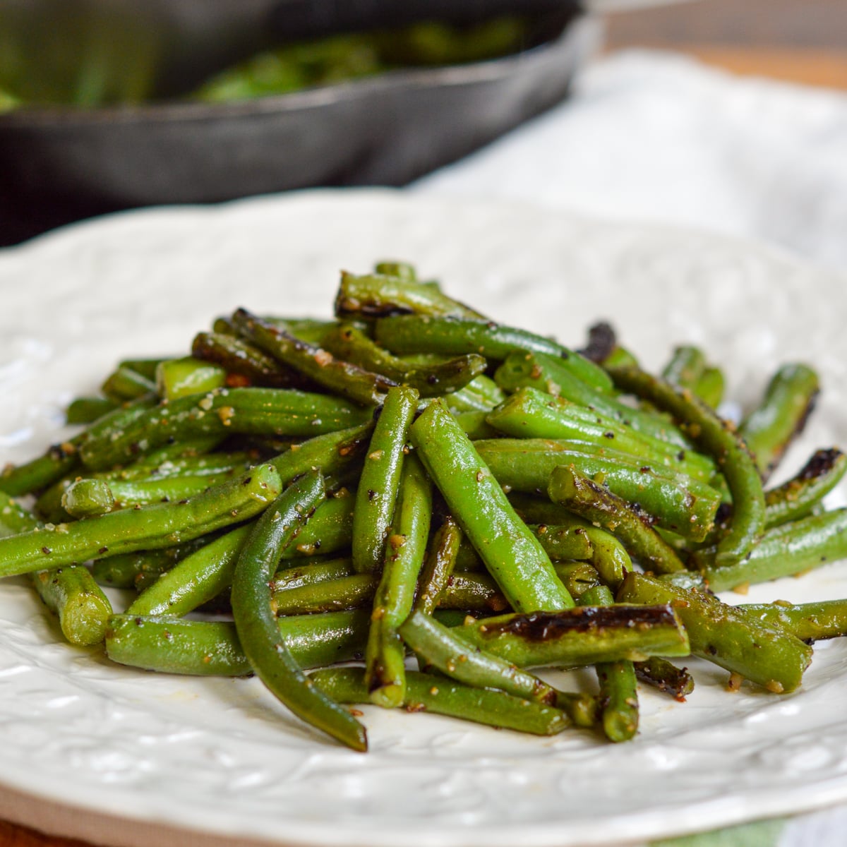 Amazing Garlic Green Beans - Skillet or Grill
