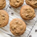 mocha cookies cooling on rack