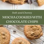 mocha cookie Pinterest pin image