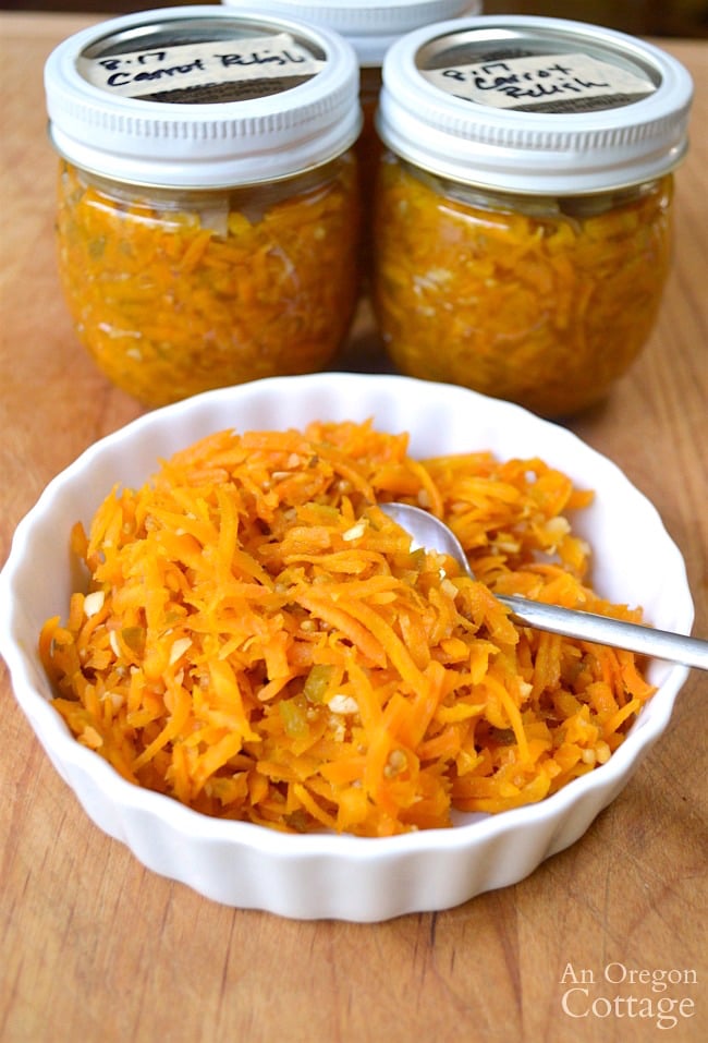 Sweet-Hot Carrot Relish for the freezer