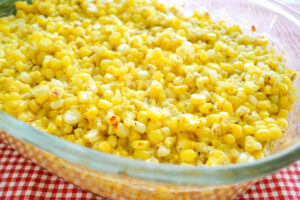 baked corn in baking dish
