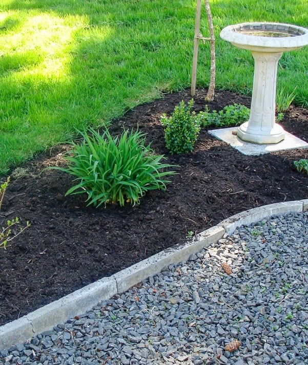 finished mulched garden bed