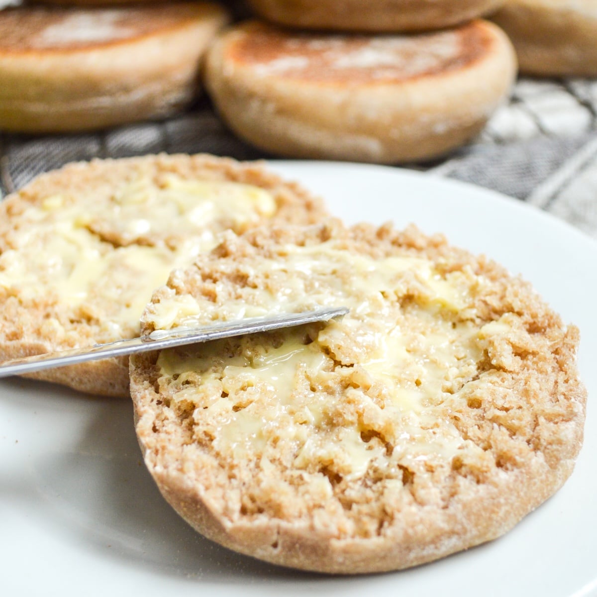Sourdough English Muffins - Easy Overnight Whole Wheat