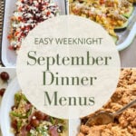 september dinner menu Pinterest pin