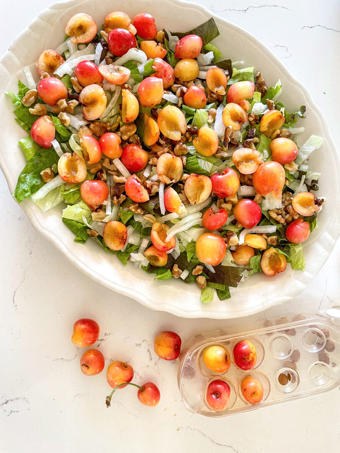 Cherry Salad with Feta and Walnuts - An Oregon Cottage