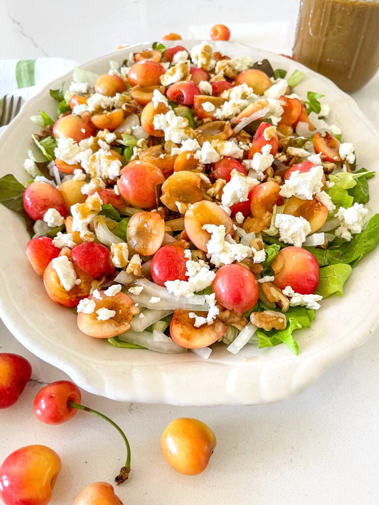 Cherry Salad with Feta and Walnuts - An Oregon Cottage