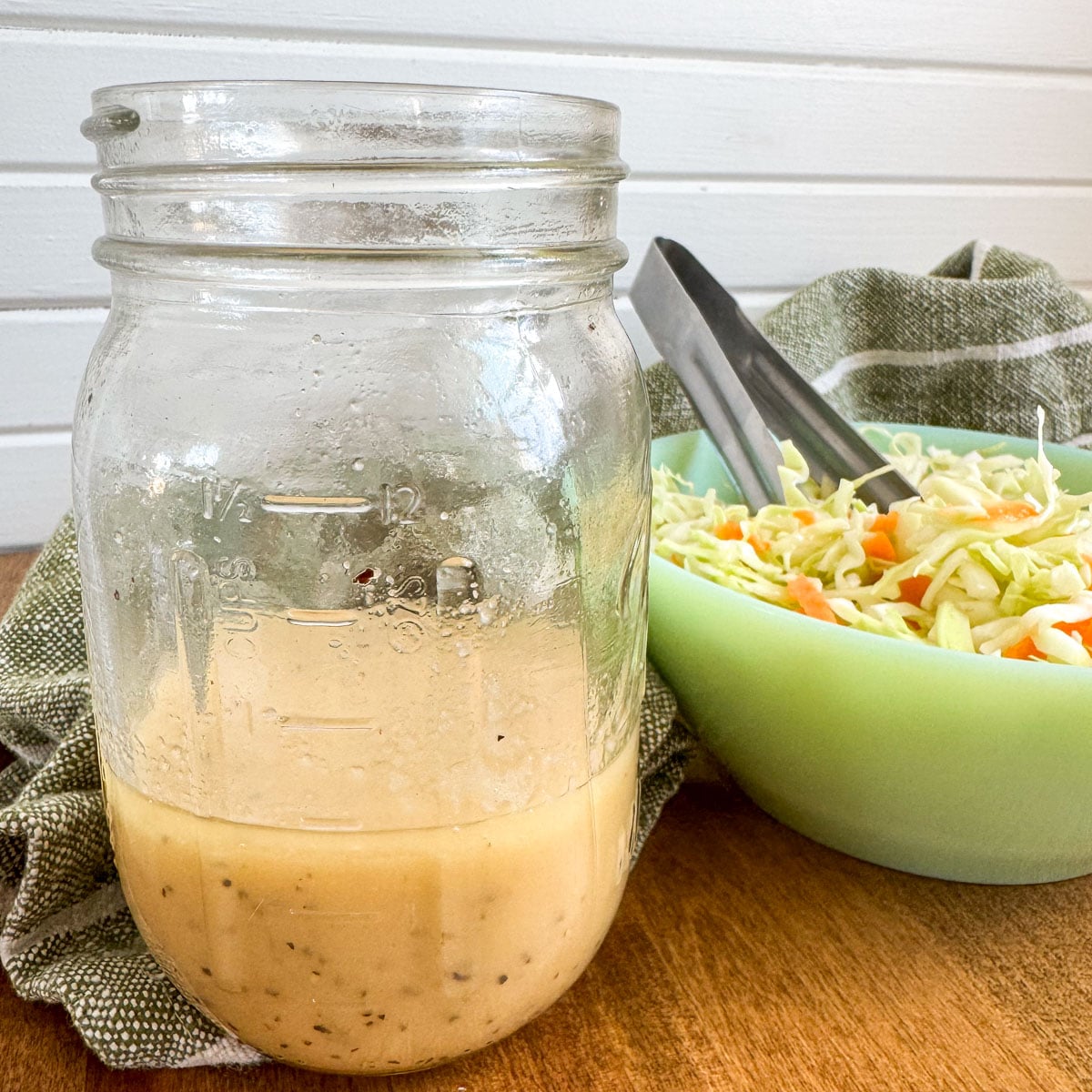 vinegar coleslaw dressing in jar