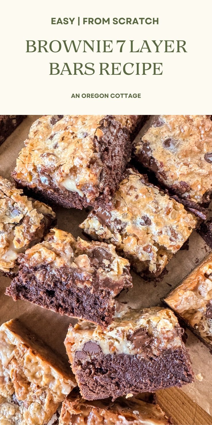 brownie 7-layer bars recipe Pinterest pin image