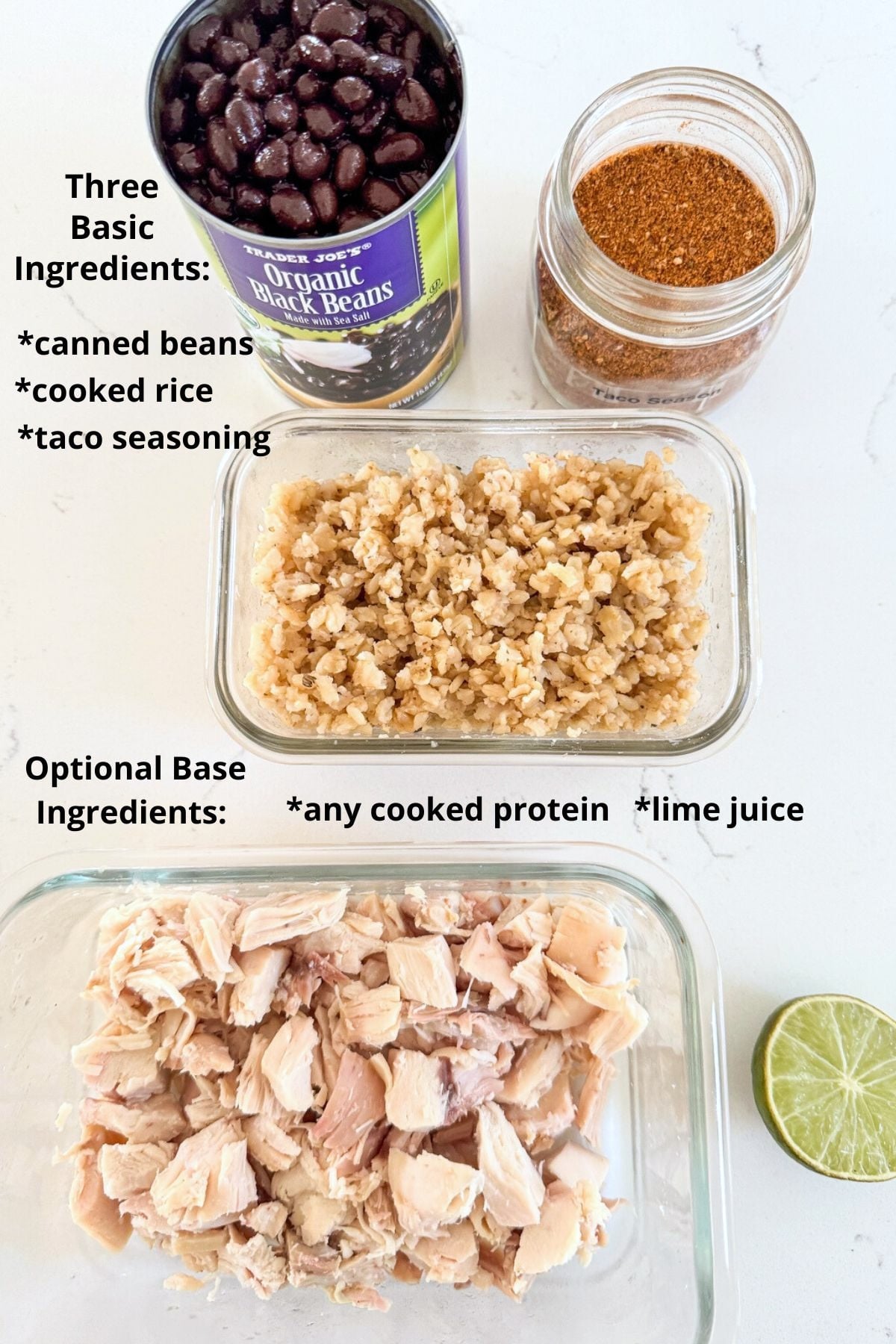 taco rice bowl base ingredients