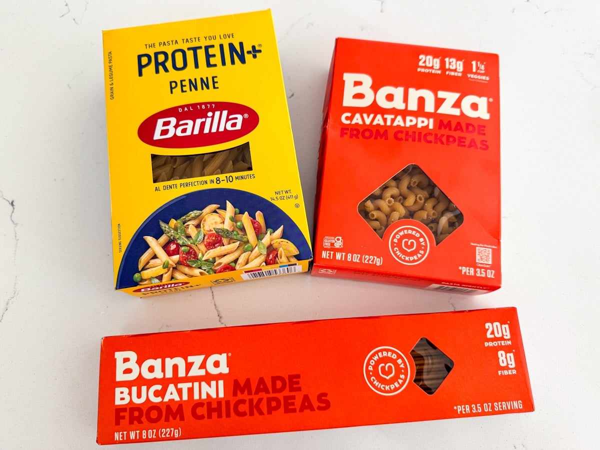 3 types of protein pasta