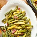 roasted green beans Pinterest pin