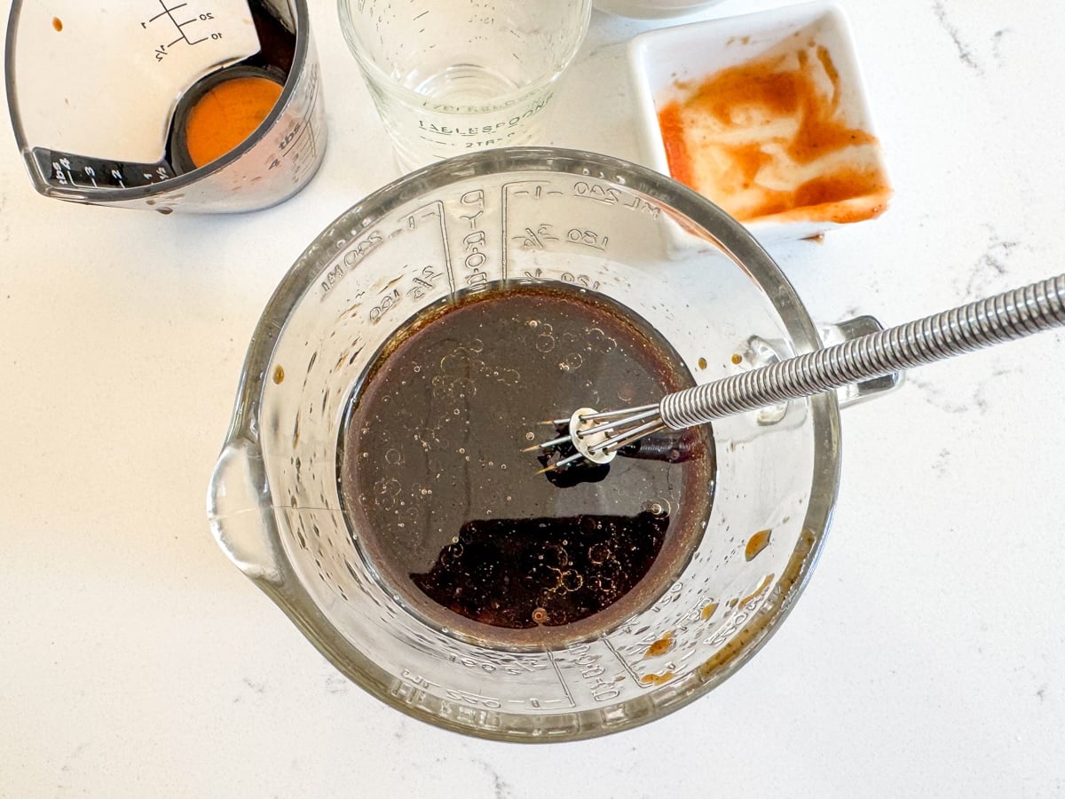 making egg roll in a bowl sauce