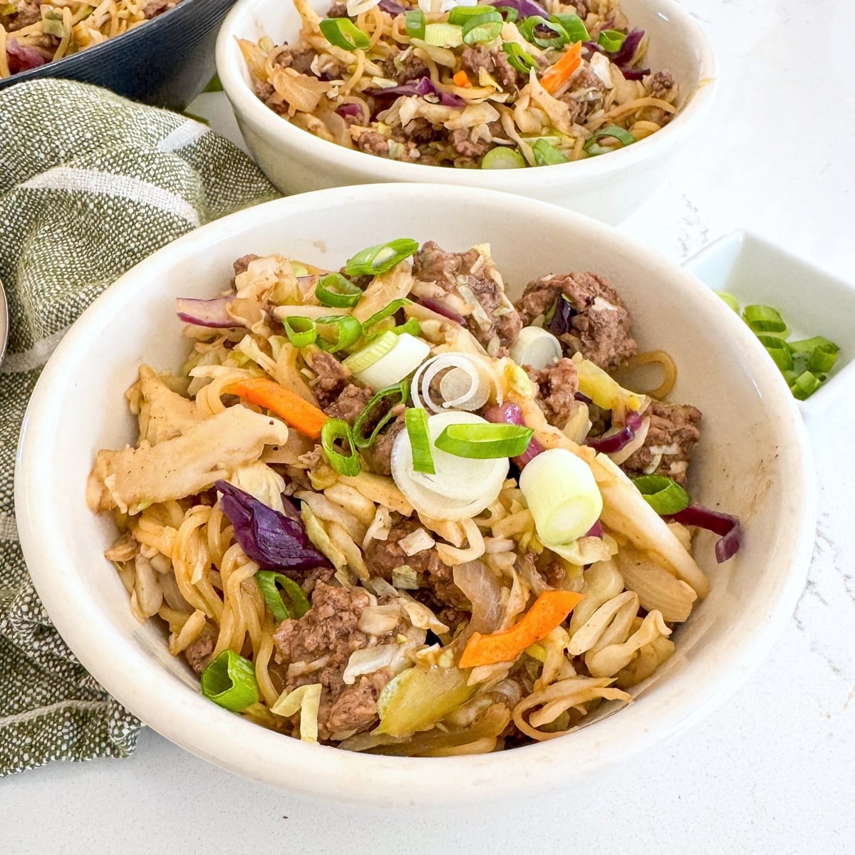 Egg Roll In a Bowl with Ramen