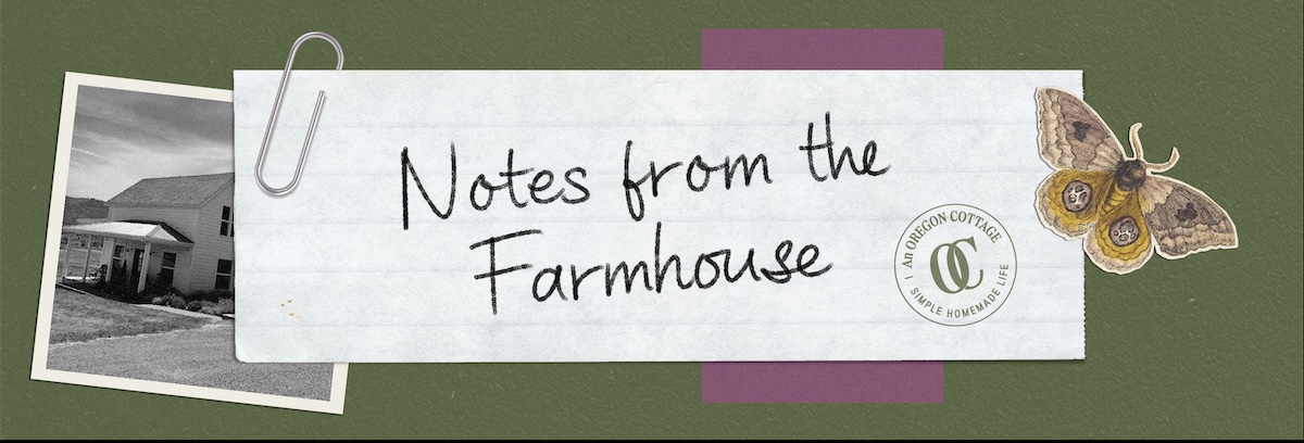 notes from the farmhouse newsletter header