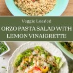 orzo pasta salad Pinterest pin
