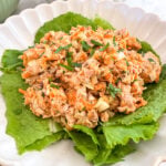tuna salad recipe on lettuce