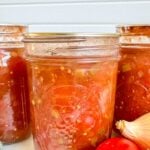 stewed tomatoes recipe for canning Pinterest image